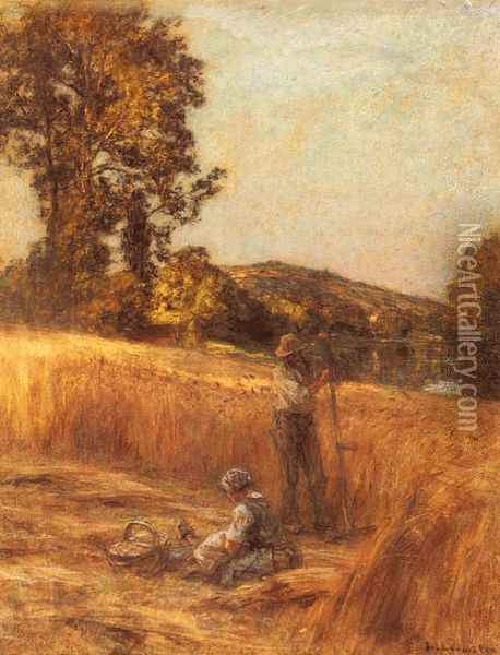 The Harvesters Oil Painting - Leon Augustin Lhermitte
