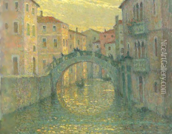Le Matin, Soleil, Venise Oil Painting - Henri Eugene Augustin Le Sidaner