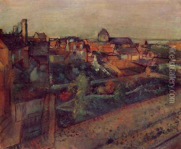 View of Saint-Valery-sur-Somme Oil Painting - Edgar Degas