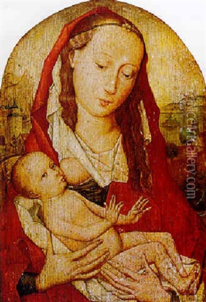 Madonna And Child Oil Painting - Hans Memling