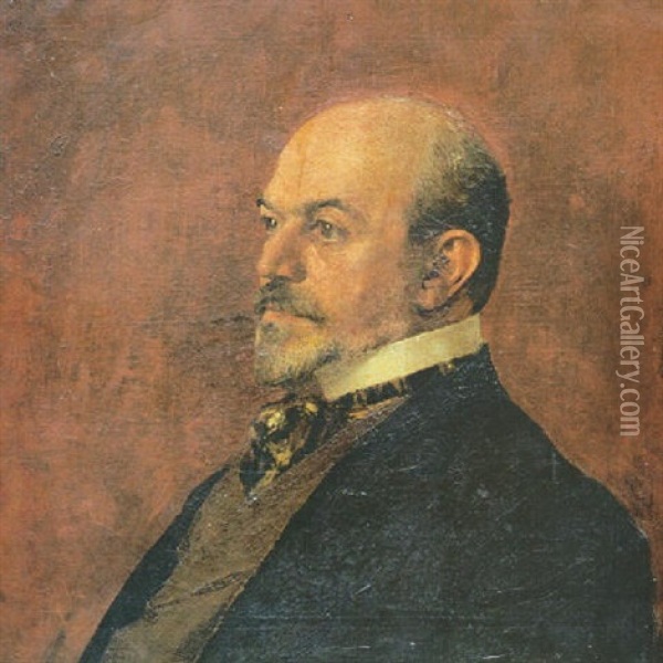 Retrato Del Sr. Daniel Munoz- Primer Intendente De Montevideo Oil Painting - Carlos Federico Saez