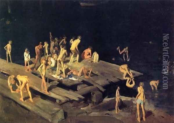 Forty Two Kids Oil Painting - George Wesley Bellows