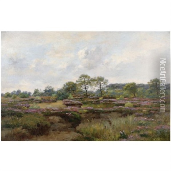 Heather Landscape Oil Painting - Pierre Emmanuel Eugene Damoye