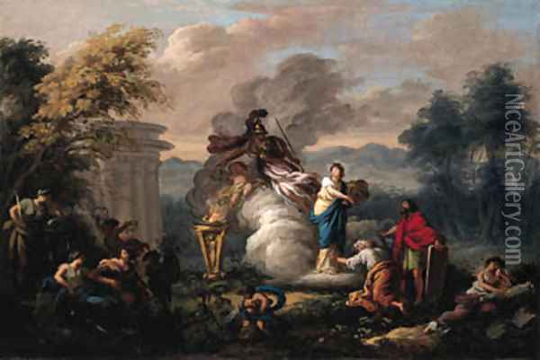 Minerva and Urania Oil Painting - Jean Jacques II Lagrenee