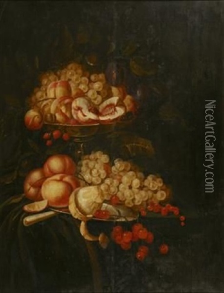 A Still Life Of Fruit Oil Painting - Jan Mortel