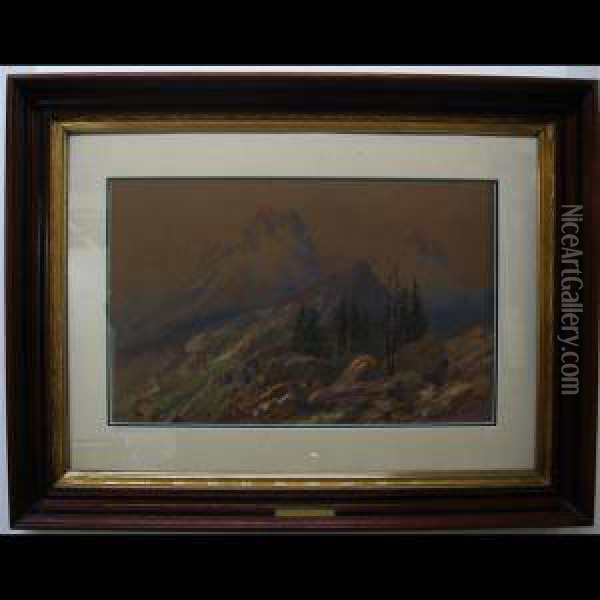 Rocky Mountain Vista Oil Painting - Thomas Mower Martin