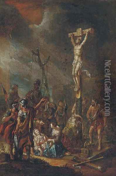 The Crucifixion Oil Painting - Giovanni Battista Crosato