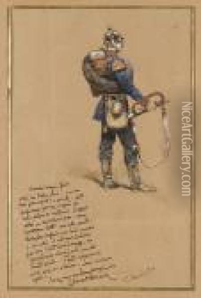 Un Soldat Avec Sa Trompette Oil Painting - Jean Baptiste Edouard Detaille