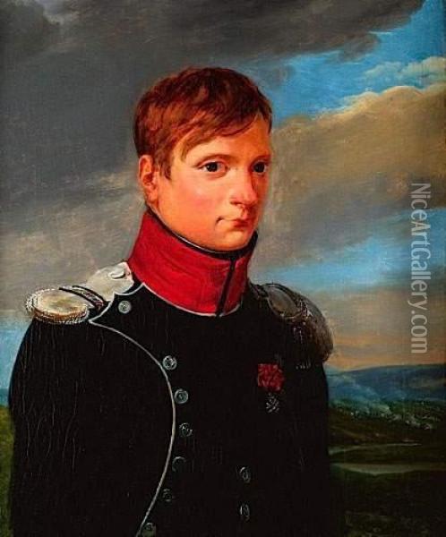 Portrait D'un Lieutenant Oil Painting - Horace Vernet