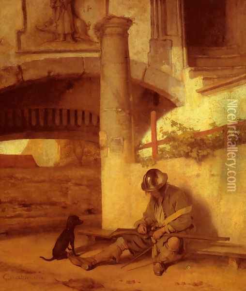 The Sentry Oil Painting - Carel Fabritius