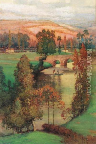 The River Cordes Oil Painting - Albert Moulton Foweraker