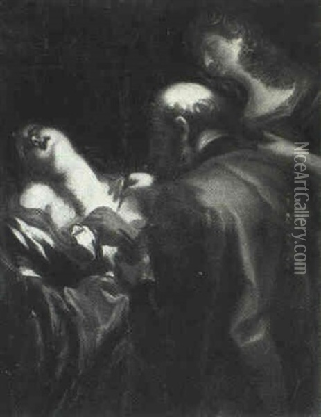 Saint Theresa And John Of The Cross Oil Painting -  Guercino