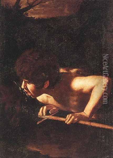 St. John the Baptist at the Well Oil Painting - Caravaggio