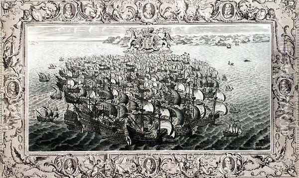 Armada, 1739 8 Oil Painting - John Pine