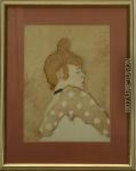 Portrait Of Awoman Oil Painting - Henri De Toulouse-Lautrec