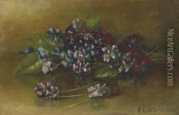 Still Life With Flowers Oil Painting - Abbie Luella Zuill