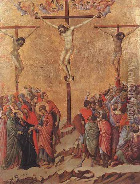 Crucifixion 1308-11 Oil Painting - Duccio Di Buoninsegna