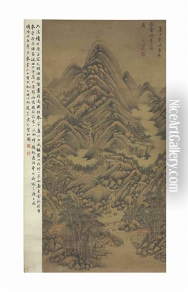 Clear Stream From The Mountains Oil Painting -  Wang Shimin