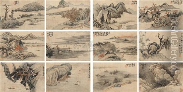 Landscape (album W/12 Works) Oil Painting -  Cai Jia