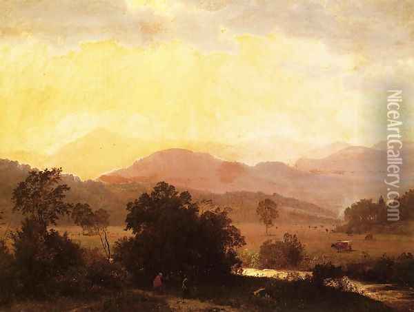 View of the Adirondacks Oil Painting - William Trost Richards