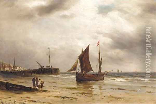 Sorting the catch Oil Painting - Gustave de Breanski