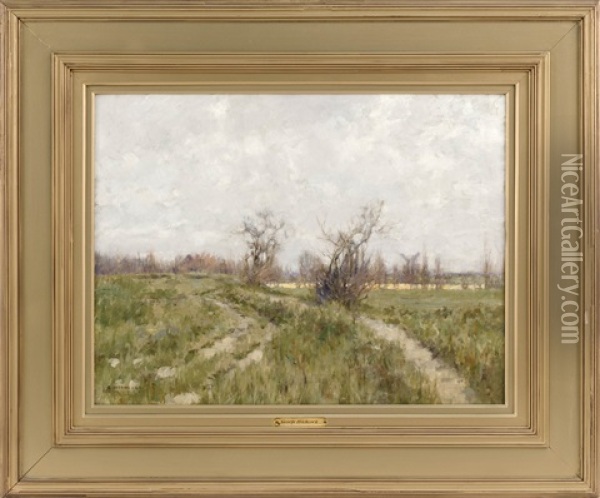 Dutch Landscape With Windmill Oil Painting - George Hitchcock