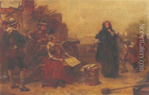 Soldiers At Rest Oil Painting - Robert Alexander Hillingford