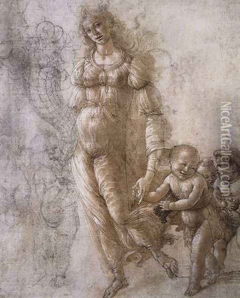 Allegory of Abundance 1480-85 Oil Painting - Sandro Botticelli