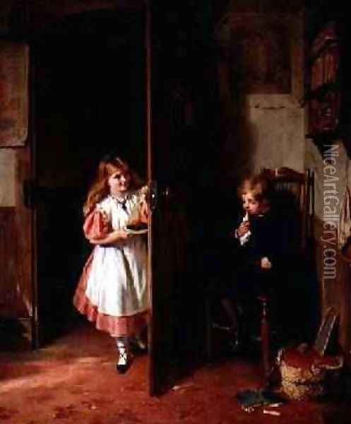 The Naughty Boy 1867 Oil Painting - George Bernard O'Neill
