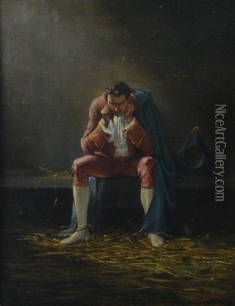 En Prison Oil Painting - Jean Baptiste Madou