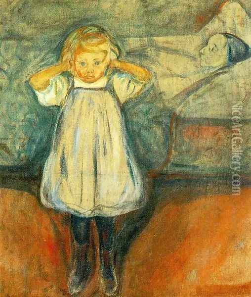 The Dead Mother Oil Painting - Edvard Munch