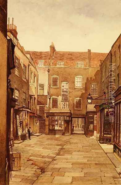 Leather Sellers' Buildings, London Wall Oil Painting - John Crowther