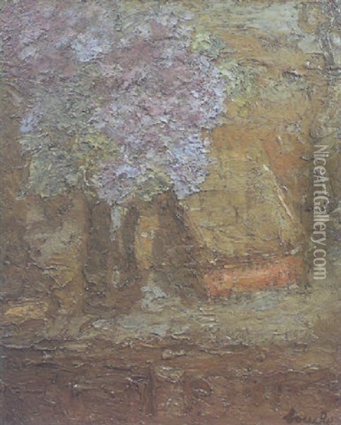 Nature Morte Au Vase De Lilas Oil Painting - Georges Bouche