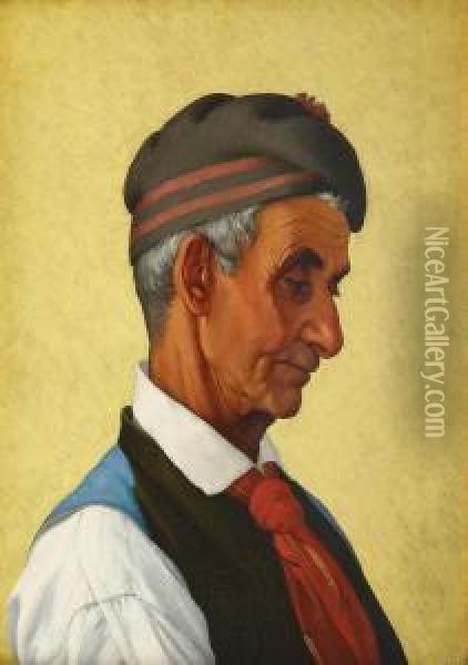 Zugravul (autoportret Italienizant) Oil Painting - Mihai Stefanescu