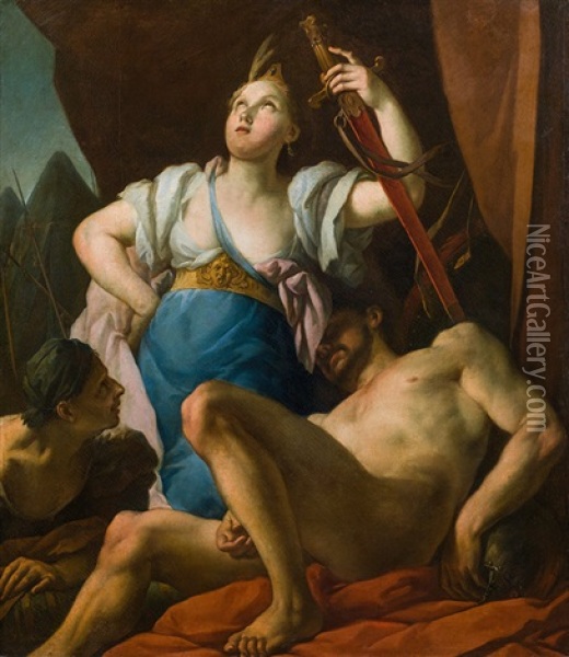 Judith And Holofernes Oil Painting - Simone Brentana