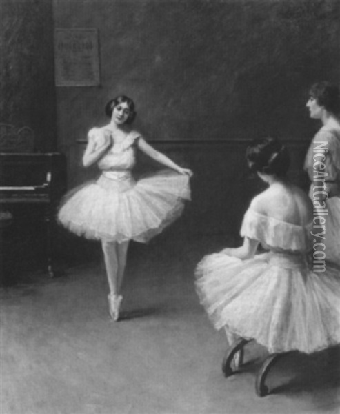 Ballet Dancers Oil Painting - Fanny Laurent Fleury