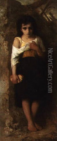 A Young Peasant Girl Oil Painting - Francois Lafon