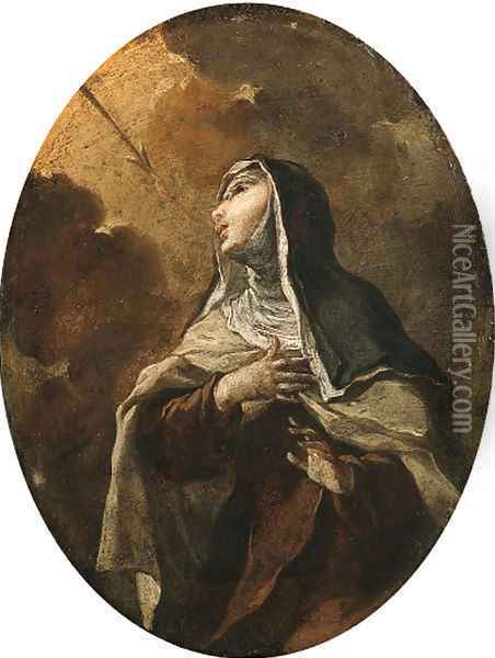 Saint Teresa of Avila Oil Painting - Giovanni Battista Rossi