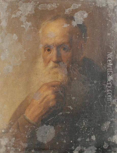 Portrait, Thought To Be Of Michelangelo Oil Painting - Rembrandt Van Rijn