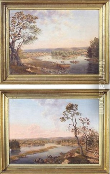 Scenic View Of The Susquehanna River Area Oil Painting - Frederick Debourg Richards