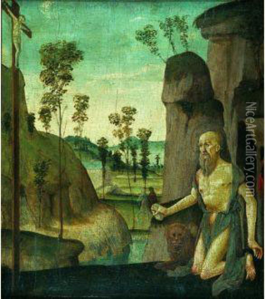 Saint Jerome Oil Painting - Jacopo Del Sellaio