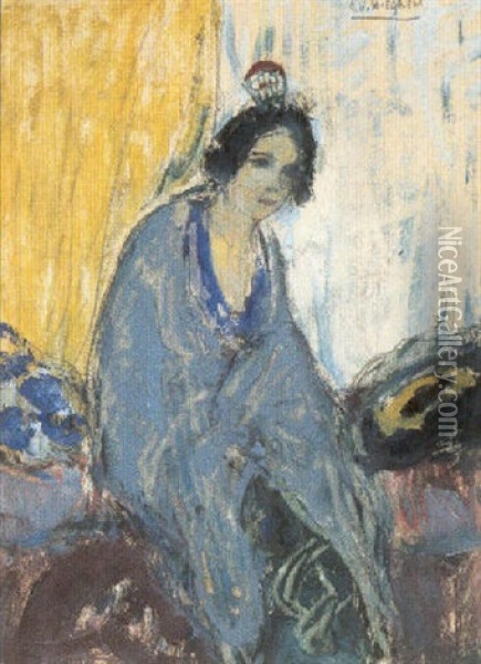 Spaanse Vrouw Oil Painting - Eugene van Mieghem