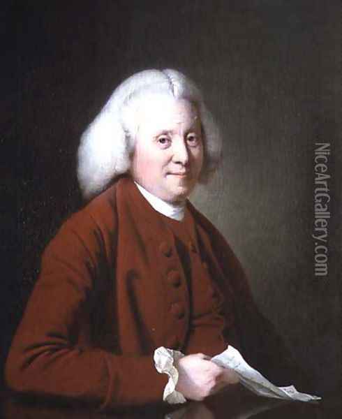 Samuel Crompton (c.1720-82) c.1780 Oil Painting - Josepf Wright Of Derby