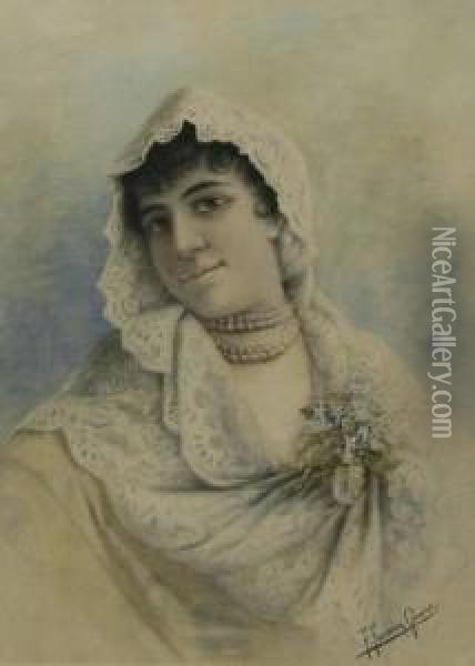 Oung Lady In A Lace Shawl