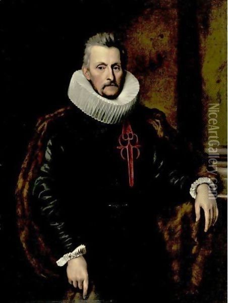 Portrait Of Ferdinand De Boisschot, Baronet Of Saventhem (1571-1649) Oil Painting - Sir Anthony Van Dyck