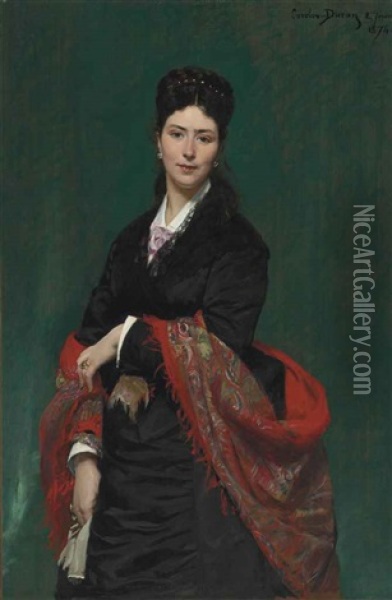 Portrait Of Madame Marie Clerc Oil Painting -  Carolus-Duran
