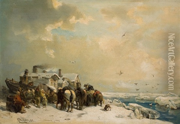 Polar Sea Oil Painting - Carl Hilgers