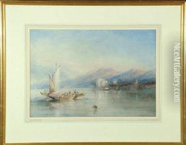Bay Of Valerno Oil Painting - Thomas Miles Richardson
