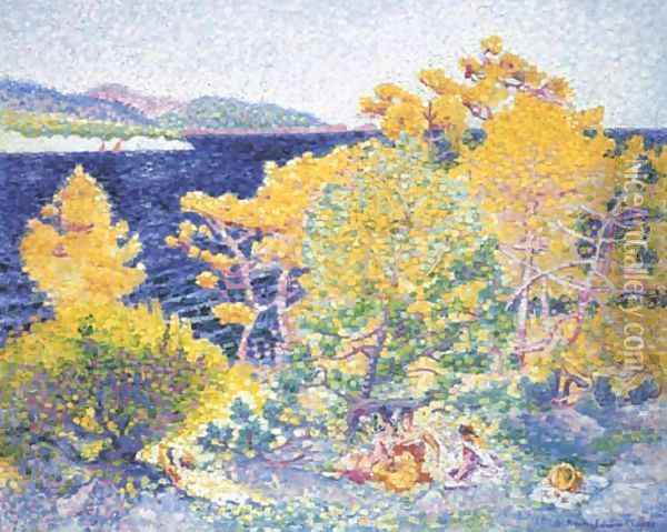 La sieste au bord de la mer Oil Painting - Henri Edmond Cross