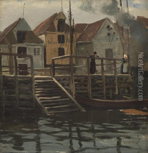 Fra Bergens Vag Oil Painting - Hans Dahl